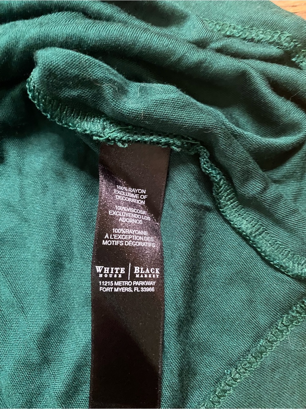 White House Black Market Draped Asymmetrical Sleeveless Top Emerald Green Size S - Picture 7 of 8